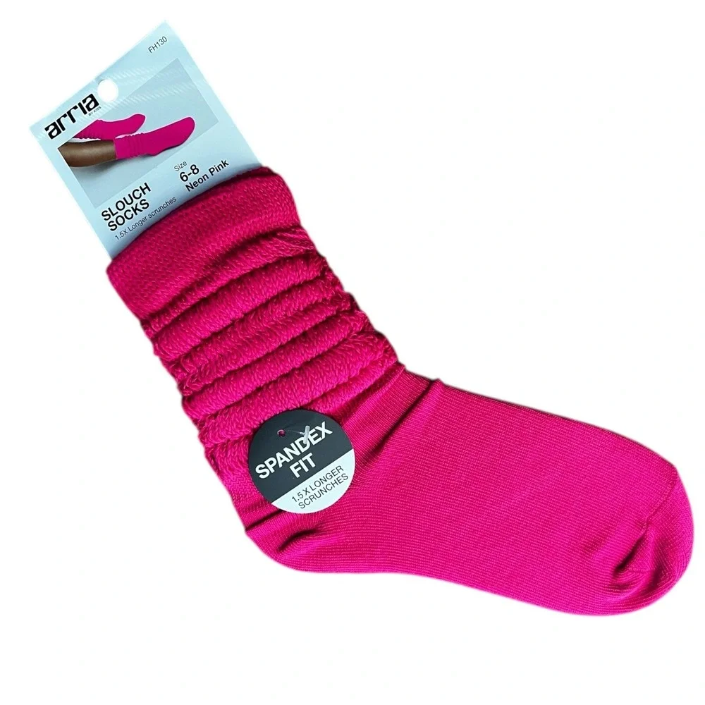 Arria Slouch 3 Pack Socks Bundle Spandex Fit Aerobics Retro Y2K Gift Shoe Sz 6-8